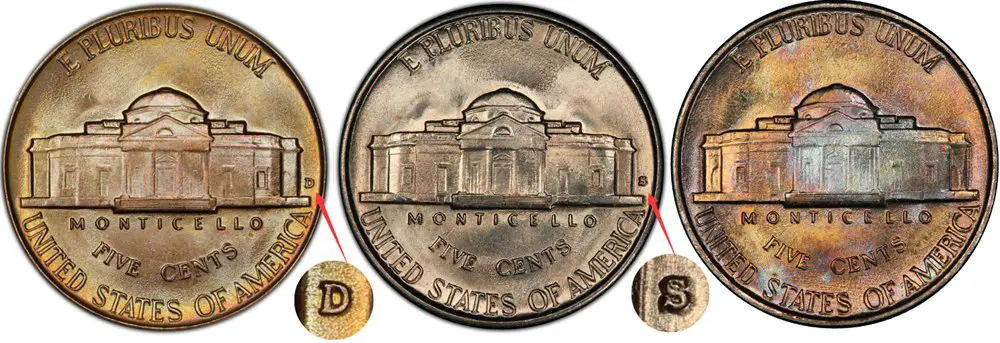 1940 Nickel mint mark